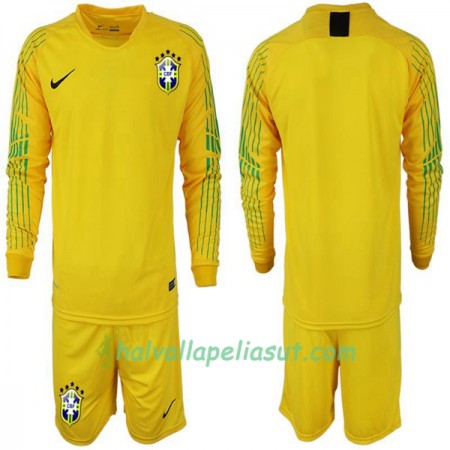 Jalkapallo Pelipaidat Brasilia Lasten World Cup 2018 Kotipaita Pitkähihainen